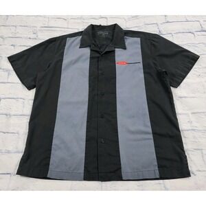 Walt Disney Imagineering Exclusive WED Bowling Shirt SIZE M Black Gray